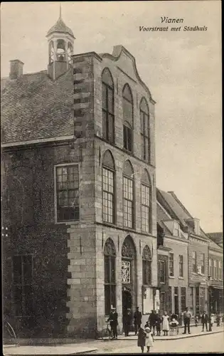 Ak Vianen Utrecht Niederlande, Voorstraat met Stadhuis