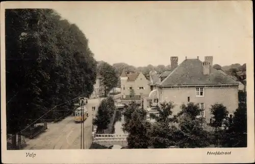 Ak Velp Gelderland Niederlande, Hoofdstraat, Straßenbahn
