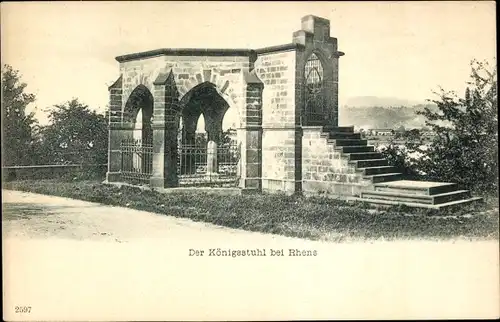 Ak Rhens Rheinland Pfalz, Ansicht vom Königsstuhl