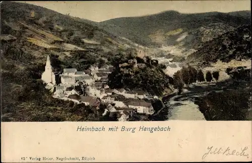Ak Heimbach in der Eifel, Burg Hengebach
