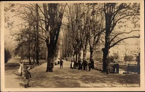 Ak Düsseldorf am Rhein, Hofgarten und Seufzerallee