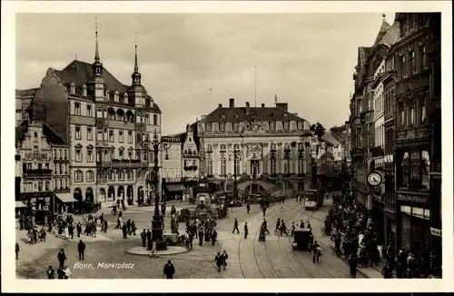 Ak Bonn am Rhein, Marktplatz