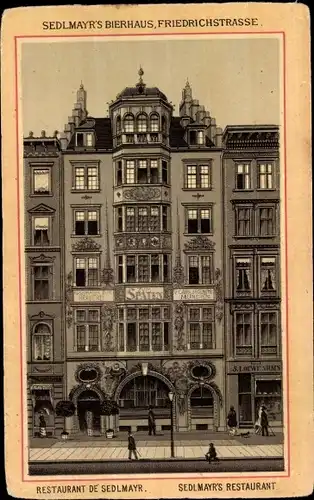 Ak Berlin Mitte, Friedrichstraße, Zum Spaten, Sedlmayr's Bierhaus