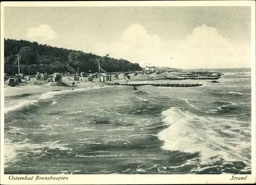 Ak Ostseebad Brunshaupten Kühlungsborn, Strandpartie, Strandkörbe