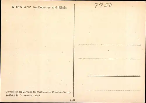 Künstler Ak Konstanz Bodensee und Rhein, Wilhelm II in Konstanz 1888