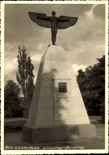 Ak Berlin Steglitz Lichterfelde, Lilienthal-Denkmal