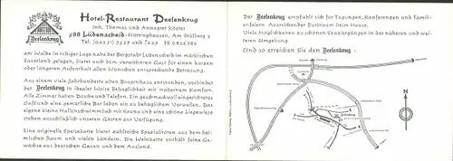 Klapp Ak Lüdenscheid im Märkischen Kreis, Hotel-Restaurant Deelenkrug, Inneres