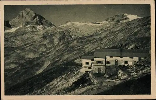 Ak Garmisch Partenkirchen in Oberbayern, Knorrhütte, Plattkopf, Spitzenkopf, Schneefernerkopf