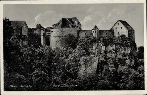 Ak Leibertingen Baden Württemberg, Burg Wildenstein an der Donau