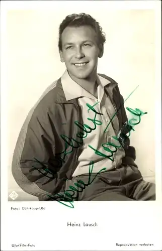Ak Schauspieler Heinz Lausch, Portrait, Autogramm