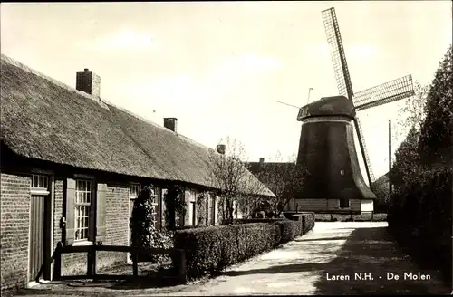 Ak Laren Nordholland Niederlande, De Molen