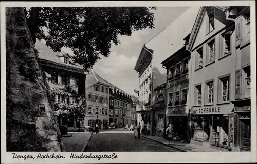 Ak Waldshut Tiengen am Hochrhein, Hindenburgstraße, Geschäft Scheuble