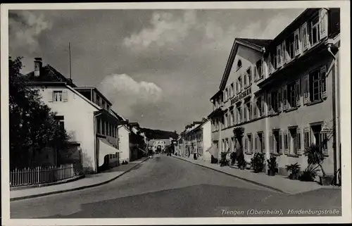 Ak Waldshut Tiengen am Hochrhein, Hindenburgstraße, Hotel