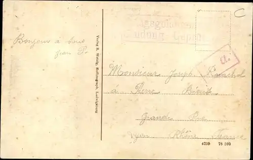 Ak Ludwigsburg Eglosheim, Eingang zum Kriegsgefangenenlager