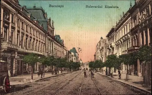 Ak București Bukarest Rumänien, Bulevardul Elisabeta