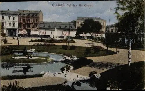 Ak Galați Galatz Rumänien, Gradina din Centru