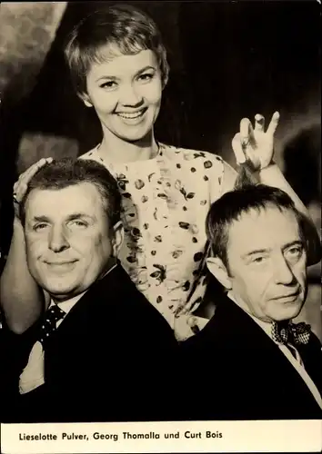 Ak Schauspielerin Lieselotte Pulver, Georg Thomalla, Curt Bois, Das Spukschloss im Spessart