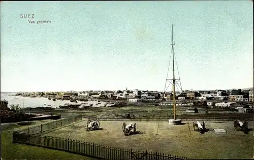 Ak Suez Ägypten, Vue generale