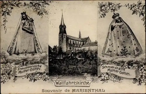 Ak Marienthal Haguenau Hagenau Elsass Bas Rhin, Wallfahrtskirche Marienthal, Gnadenbilder