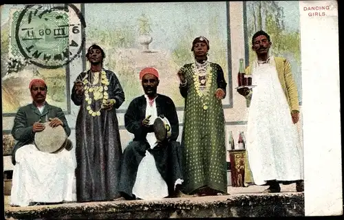 Ak Ägypten, Dancing Girls, ägyptische Tracht