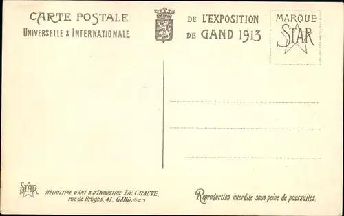 Ak Exposition Universelle de Gand 1913, Le Pavillon de la Tunisie