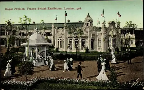 Ak London City England, Franco-British Exhibition 1908, Royal Pavilion