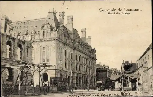Ak Lausanne Kanton Waadt, Hotel des Postes