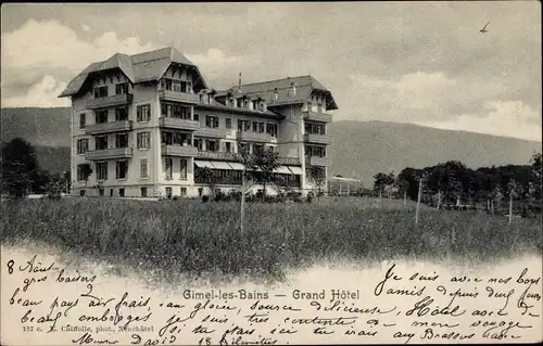 Ak Gimel Kanton les Bains Waadt, Grand Hotel