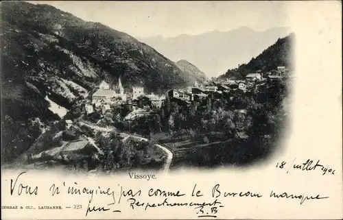 Ak Vissoie Kanton Wallis, Gesamtansicht