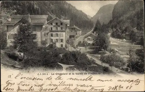 Ak Le Châtelard Finhaut Kanton Wallis, La Vallee de Finshauts