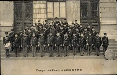 Ak La Chaux de Fonds Kanton Neuenburg, Musique des Cadets