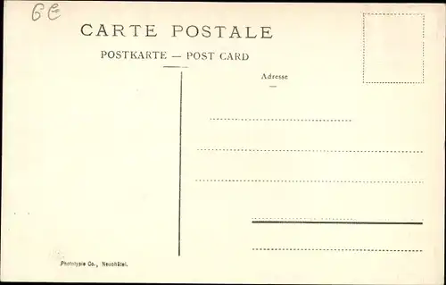 Ak Genf, vue générale de la Place et la Gare Cornavin, Straßenbahn