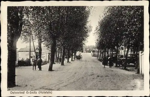 Ak Ostseebad Grömitz in Holstein, Straßenpartie