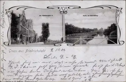 Ak Friedrichstadt an der Eider Nordfriesland, Rittelburgwall, Ostersielzug