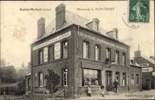 Ak Saint Michel Aisne, Pharmacie L. Plouchart