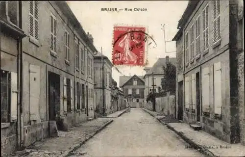 Ak Braine Aisne, Rue Colson