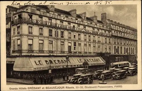 Ak Paris IX, Grands Hotels Brebant et Beausejour