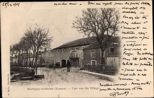 Ak Martigny les Bains Lothringen Vosges, Village