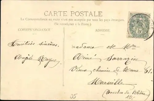 Ak Laragne Hautes Alpes, Vue Generale, la Gare