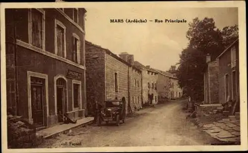 Ak Mars Ardeche, Rue Principale