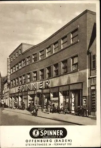 Ak Offenburg in Baden Schwarzwald, Steinstraße 34, Spinner