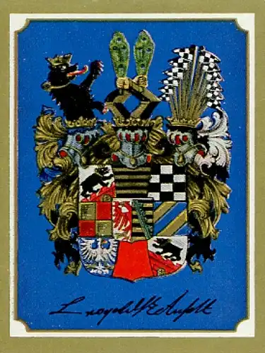 Sammelbild Ruhmreiche Deutsche Wappen Nr. 64, Leopold I., Fürst von Anhalt Dessau, Feldmarschall