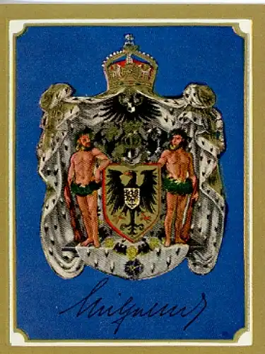 Sammelbild Ruhmreiche Deutsche Wappen Nr. 125, Kronprinz Wilhelm von Preußen
