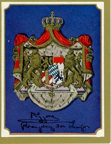 Sammelbild Ruhmreiche Deutsche Wappen Nr. 126, Rupprecht Kronprinz von Bayern, Heerführer