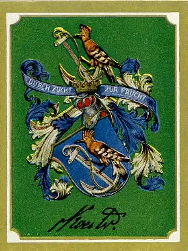 Sammelbild Ruhmreiche Deutsche Wappen Nr 116, Hans von Koester, Großadmiral