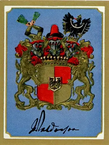 Sammelbild Ruhmreiche Deutsche Wappen Nr. 117, Alfred Graf von Waldersee, Generalfeldmarschall