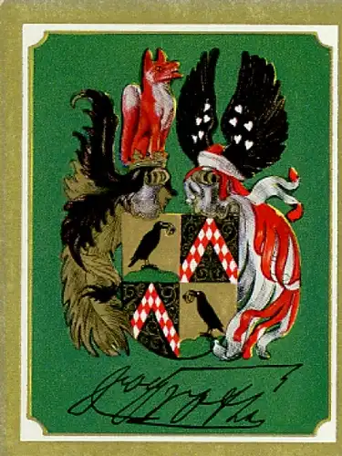 Sammelbild Ruhmreiche Deutsche Wappen Nr. 118, Lothar von Trotha, Kommandeur