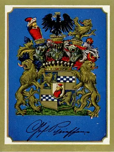 Sammelbild Ruhmreiche Deutsche Wappen Nr. 119, Alfred von Schlieffen, Chef des Generalstabes