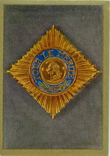 Sammelbild Militär Orden Nr. 146, Preußen, Stern zum Großkreuz Orden Pour le mérite