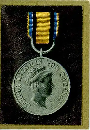 Sammelbild Orden, Wohltätigkeits- und Damen Orden Nr. 225, Sachsen, Carola Medaille
